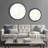 Beaded Round Wall Mirror 36"D-2054780227
