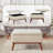  80'' Wide Sofa-And-Chaise Sectional Set With Ottoman Tufted Upholstered Living Room Set-1227647750