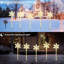 Éclairage solaire de sentier de Noël flocon de neige, ensemble de 5 décorations de lumières de jardin d'extérieur