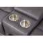 Causeuse en similicuir 68,89 po avec inclinable et haut-parleurs Bluetooth-116403599