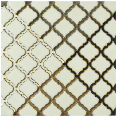 Hudson Tangier 2" x 2" Porcelain Arabesque Mosaic Wall & Floor Tile