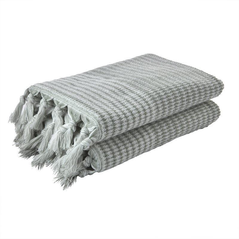 Yehuda Cotton Plush Bath Towel, Sage