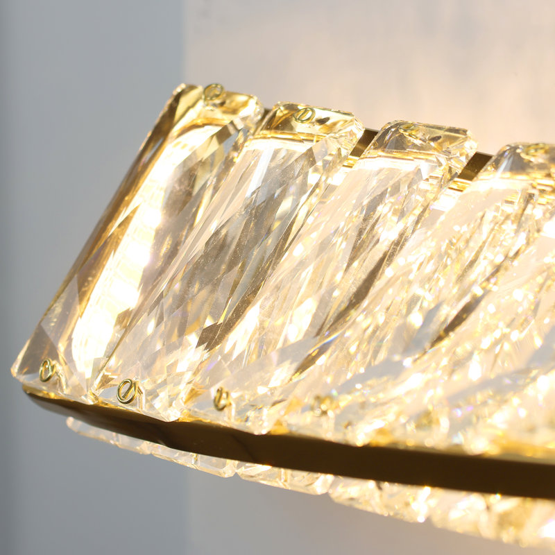 Bath Bar Twisted Crystal LED Wall Light