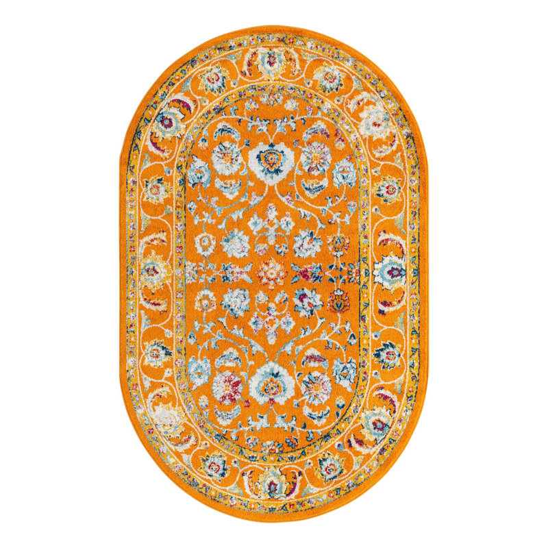 Hilley Oriental Indoor Rug, Oval 5' x 8'