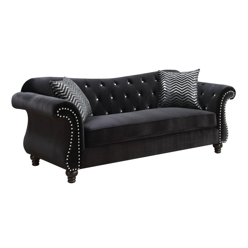 Canapé Chesterfield Tabitha, Noir