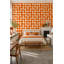 Décoration murale amovible de style Mid-Century moderne rétro orange-130031431