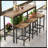 Modern Design Kitchen Dining Table, Pub Table, Long Dining Table Set with 3 Stools, Easy Assembly-824315438