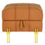 22 pouces en cuir rayé pour entrée - Pet - Banc de rangement orange avec pieds dorés en acier inoxydable orange, séduisant-2055975010