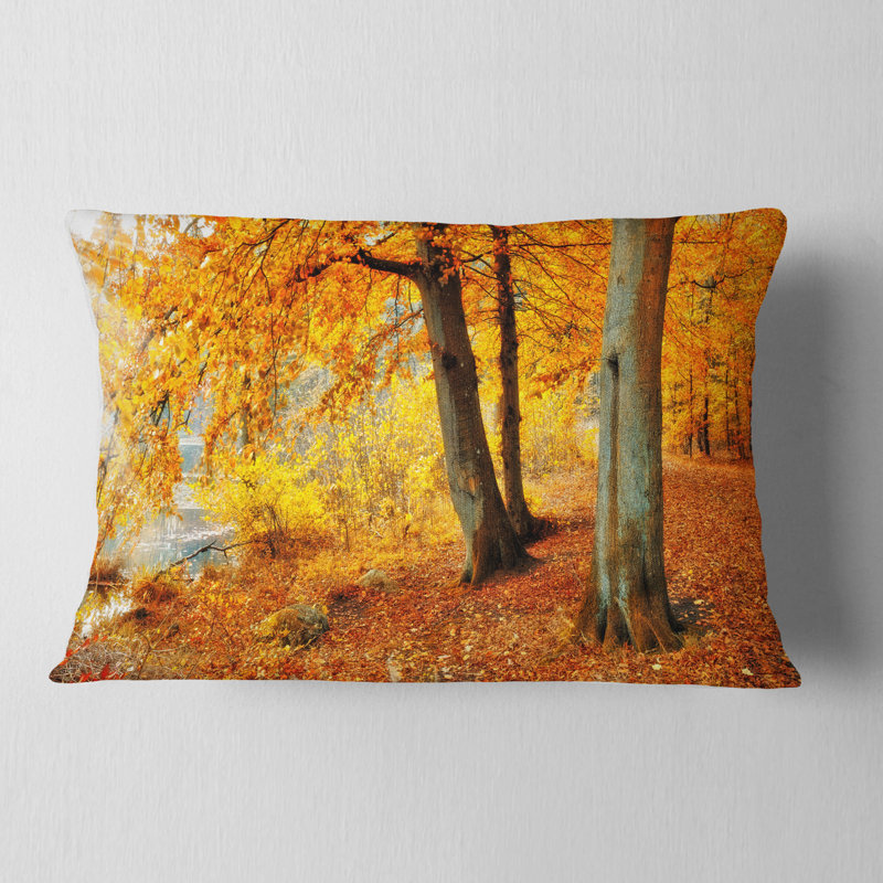 Coussin paysage d'automne, Rectangulaire, 12 po x 20 po