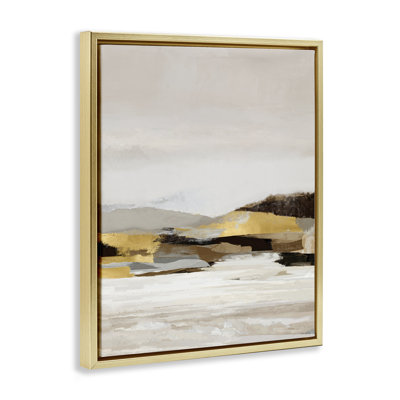 Paysage mural en sourdine avec décor encadré sur toile flottante, design par Amber Sterling