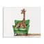 Mignonne girafe sur toile de chaise verte, design par George Dyachenko-767314730