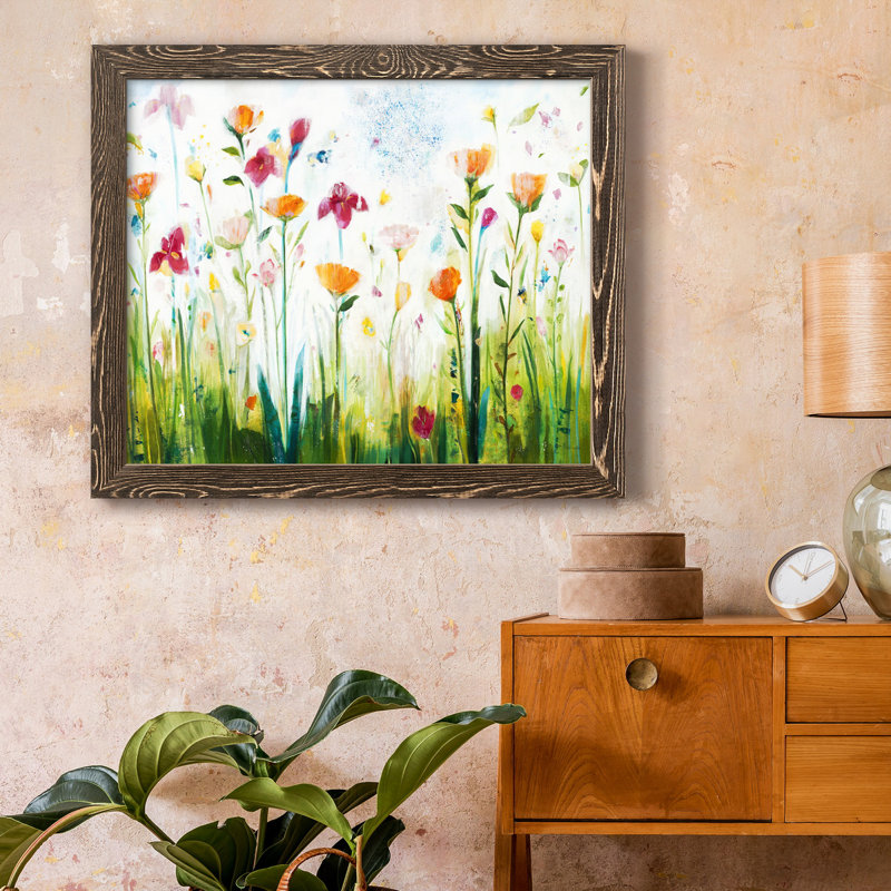 «Look for Sparrows II», reproduction d'art sur toile encadrée, H 20 po x l 17 po x P 1,5 po, Encadré de bois de noyer