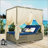 Adjustable Sun Bed With Curtain,High Comfort,With 3 Colors-1710174095