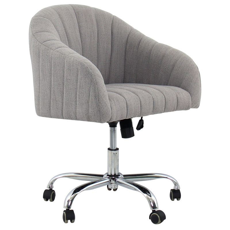 Chaely Linen Task Chair, Gray
