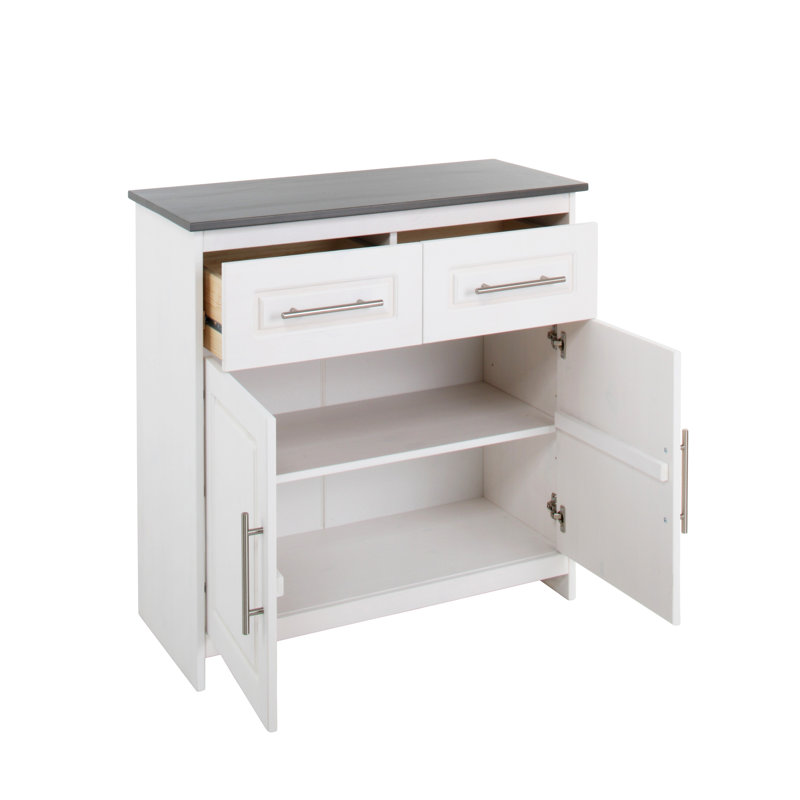 Dehaan Solid Wood Rectangle Accent Accent Chest, White