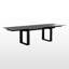 Modern 9-Piece Dining Set – Black Sintered Stone Extendable Table With 8 Beige Upholstered Armchairs