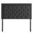Lucid Upholstered Headboard with Square Border and Diamond Tufting, Adjustable Height 51.3"–59.1", Dark Gray, King-1158682281-1158682198