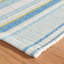 Daphne Stripe French Blue Handwoven Cotton Rug-666080416