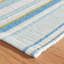 Daphne Stripe French Blue Handwoven Cotton Rug-666080419