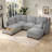 Upholstered Sectional With Coffee Table And Ottoman-108813903