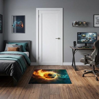 Tapis noir et rouge 2 pi x 2 pi