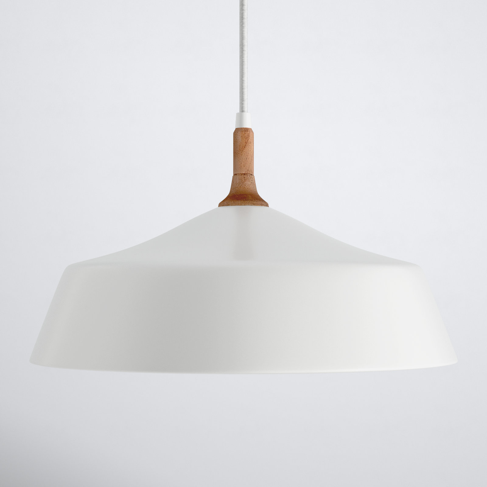 Edmar Single Light Metal Dimmable Pendant, White/Brown
