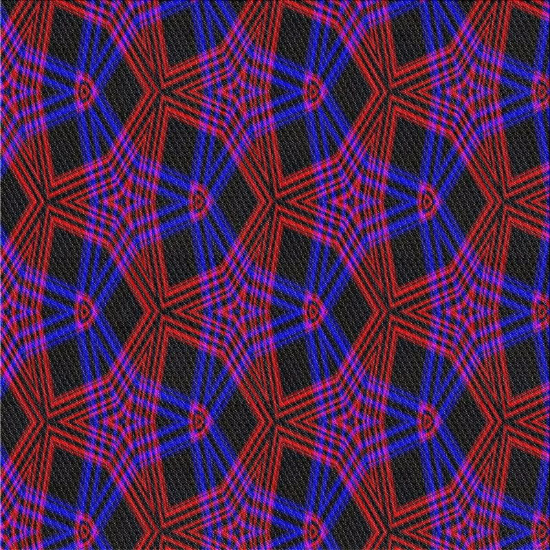 Tapis mauve / bleu Power Loom, Carré 8 pi