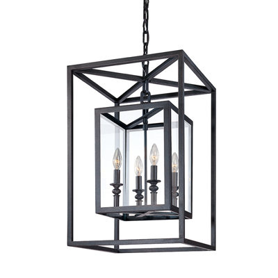 Lustre rectangulaire à 4 lumières Morgan