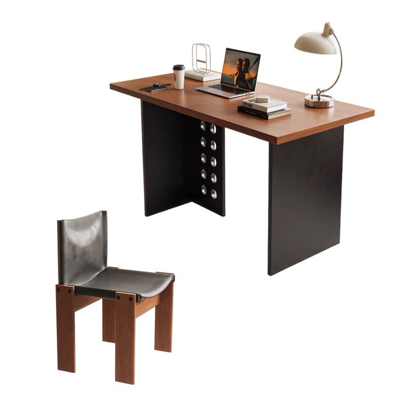 Bureau d'écriture rectangulaire rétro Retro, H 29,52 po x l 55,11 po x P 27,55 po