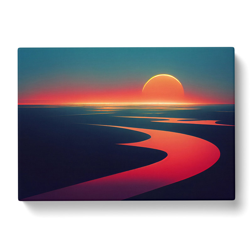 Gracious Ocean Beach Sunset - Wrapped Canvas, 35cm H x 50cm W x 3cm D