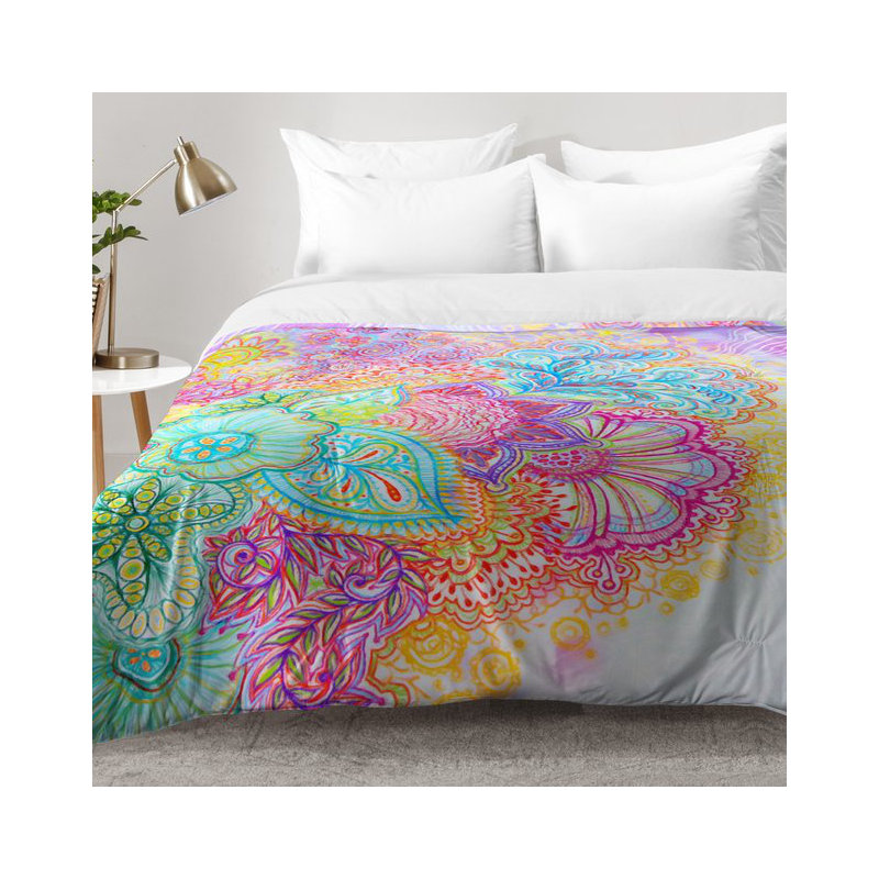 Ensemble d'édredon en microfibre moderne et contemporain, Édredon pour très grand lit + 2 très grandes ta