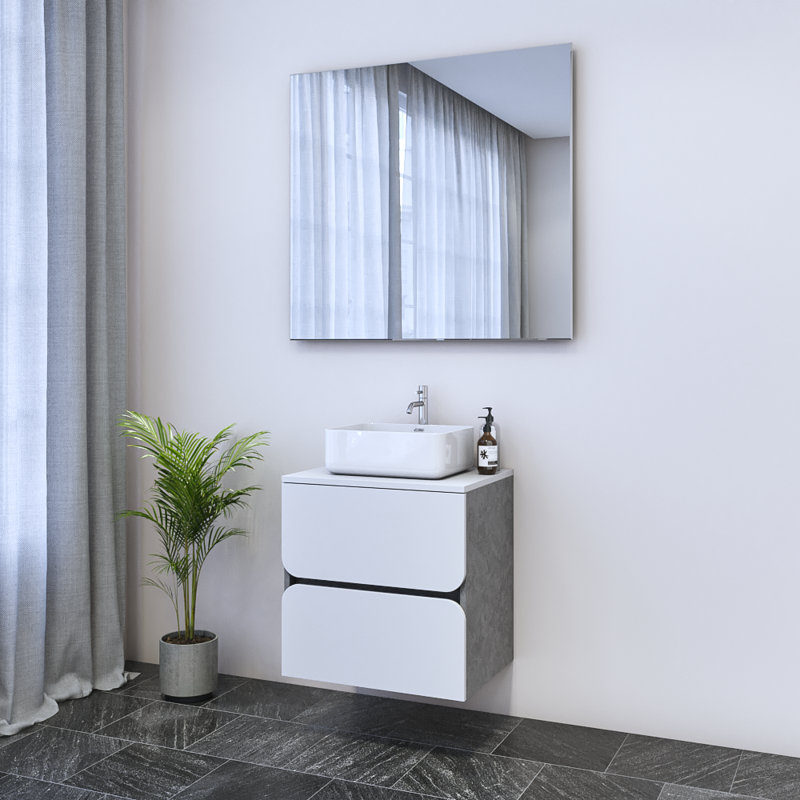 Kaydin 23.6'' Single Bathroom Vanity with Top, White