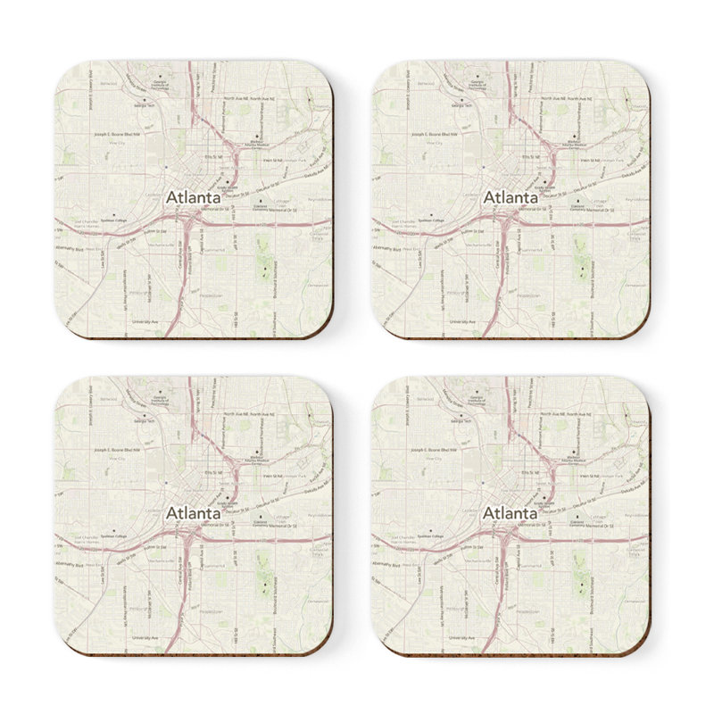 Sous-verre carte des États-Unis, Atlanta