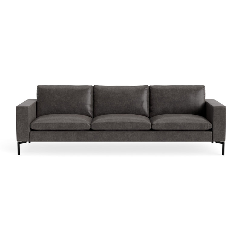 MTO - The New Standard Sofa, 32" H x 104" W x 35" D, Slate Leather