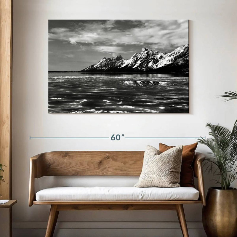 Alvord Grand Teton Lakeside Mountains, H 32 po x l 48 po