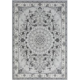 Infinity Floral Area Rug in Gray