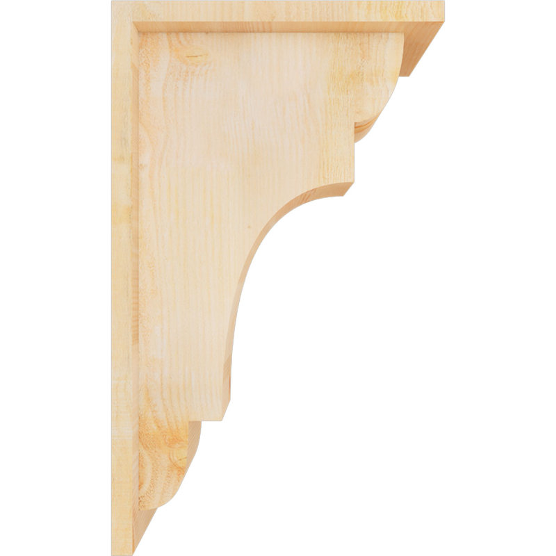 New Brighton Corbel avec plaque arrière, H 20 po x l 6 po x P 12 po, Sapin de Douglas, Sciage brut