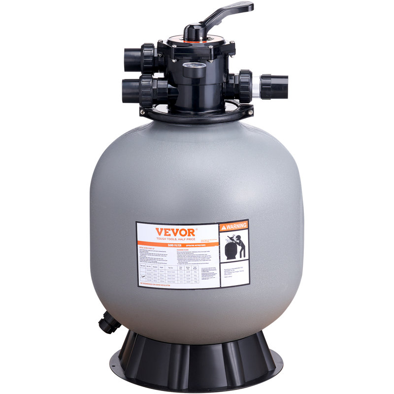 Sand Filter, Up to 45 GPM Flow Rate, Above Inground Swimming Pool, 33.7" H x 19.9" W x 19.9" D
