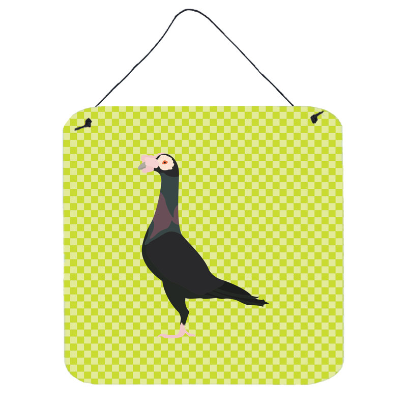 Décoration murale en anglais-pigeon, Vert