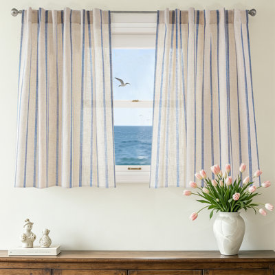 Rideaux semi-transparents avec passe-tringle Farmhouse