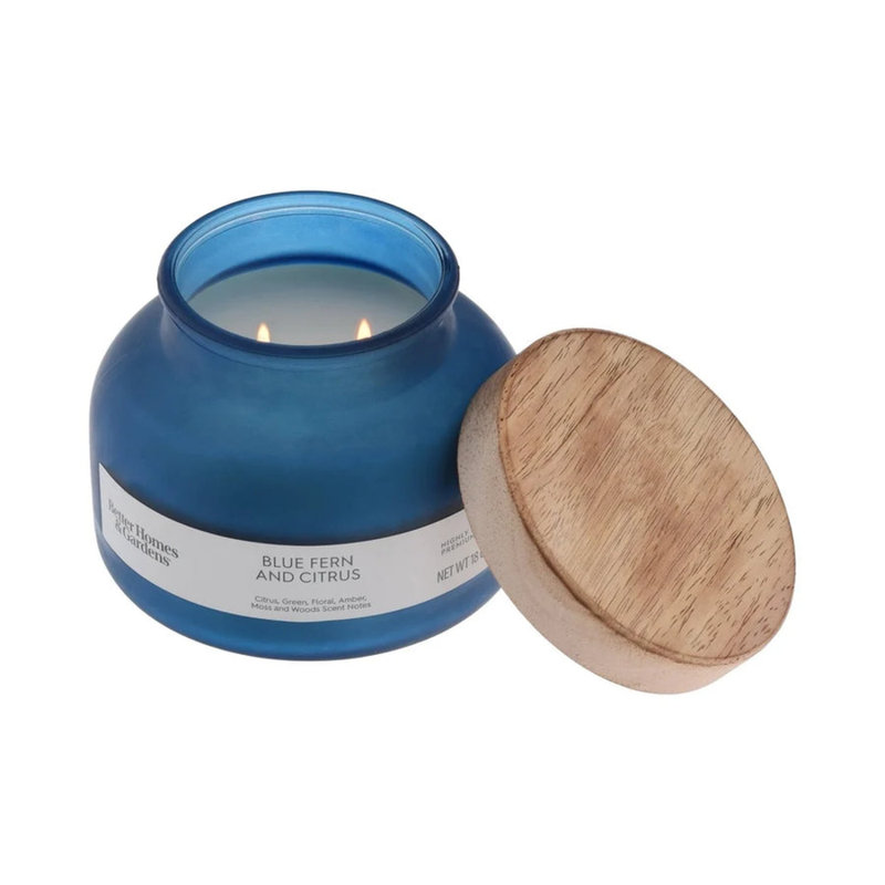Bougie en pot givré 18 oz