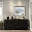 Buffet moderne avec 2 grandes armoires au design ondulé unique