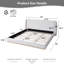 Base de lit plateforme avec tête de lit à oreilles rembourrée Boucle, base en bois massif avec lattes de soutien, base de lit moderne et moelleux sans sommier-1255702181