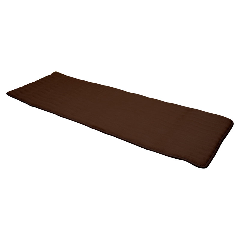 Memory Foam Bath Mat - 59x24 Inch Soft and Absorbent Bathroom Rug Runner with Textured Wave Print for Stylish Bathroom Decor - Bath Rugs Non Slip Washable Bathmat (Chocolate Brown)