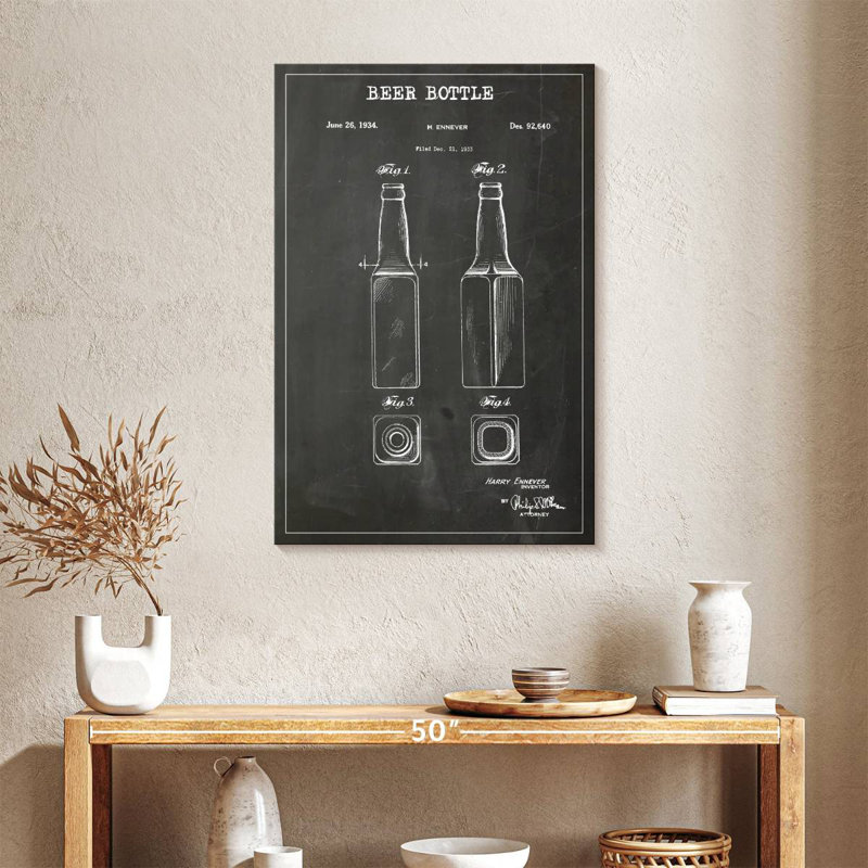 Bouteille de bière Brevet BW, H 36 po x l 24 po