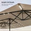 Améliorez votre espace extérieur: parasol à DEL double face 15 pi x 9 pi avec protection contre les rayons UV, poignée facile et caractéristiques de résistance au vent-121682083