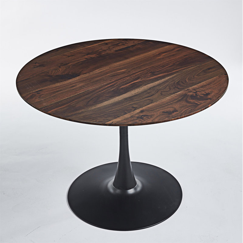 Table basse ronde, Noyer, Noir