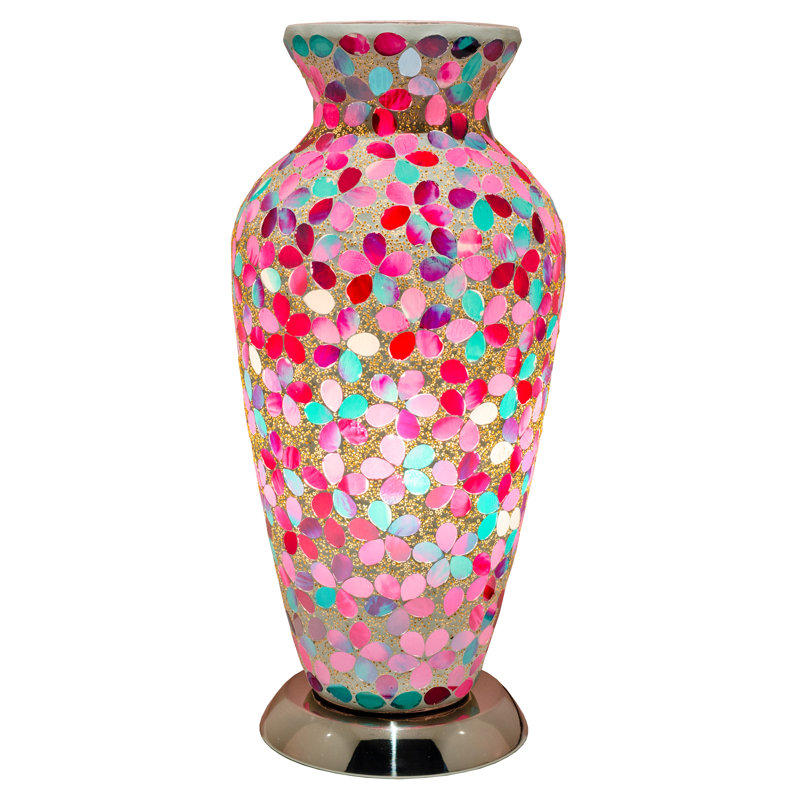 Cullinan Glass Novelty Table Lamp, Pink/Green