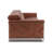 Camel Genuine Leather Sofa with Adjustable Headrests-841366765
