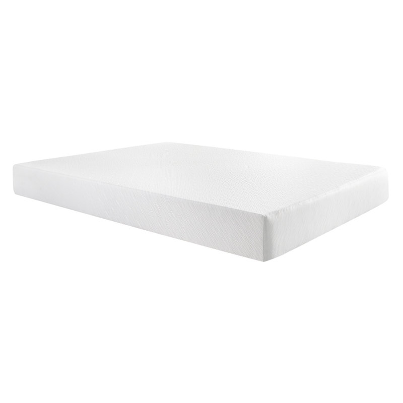 Lit simple en mousse à mémoire de forme de 10 po avec gel, sommeil ferme et confortable, matelas à faible transfert de mouvement, repos apaisant, influence